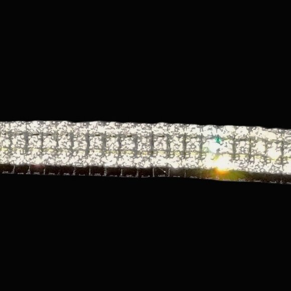 Sterling Silver and Cz 3-Row Tennis Bracelet - Picture 4 of 14